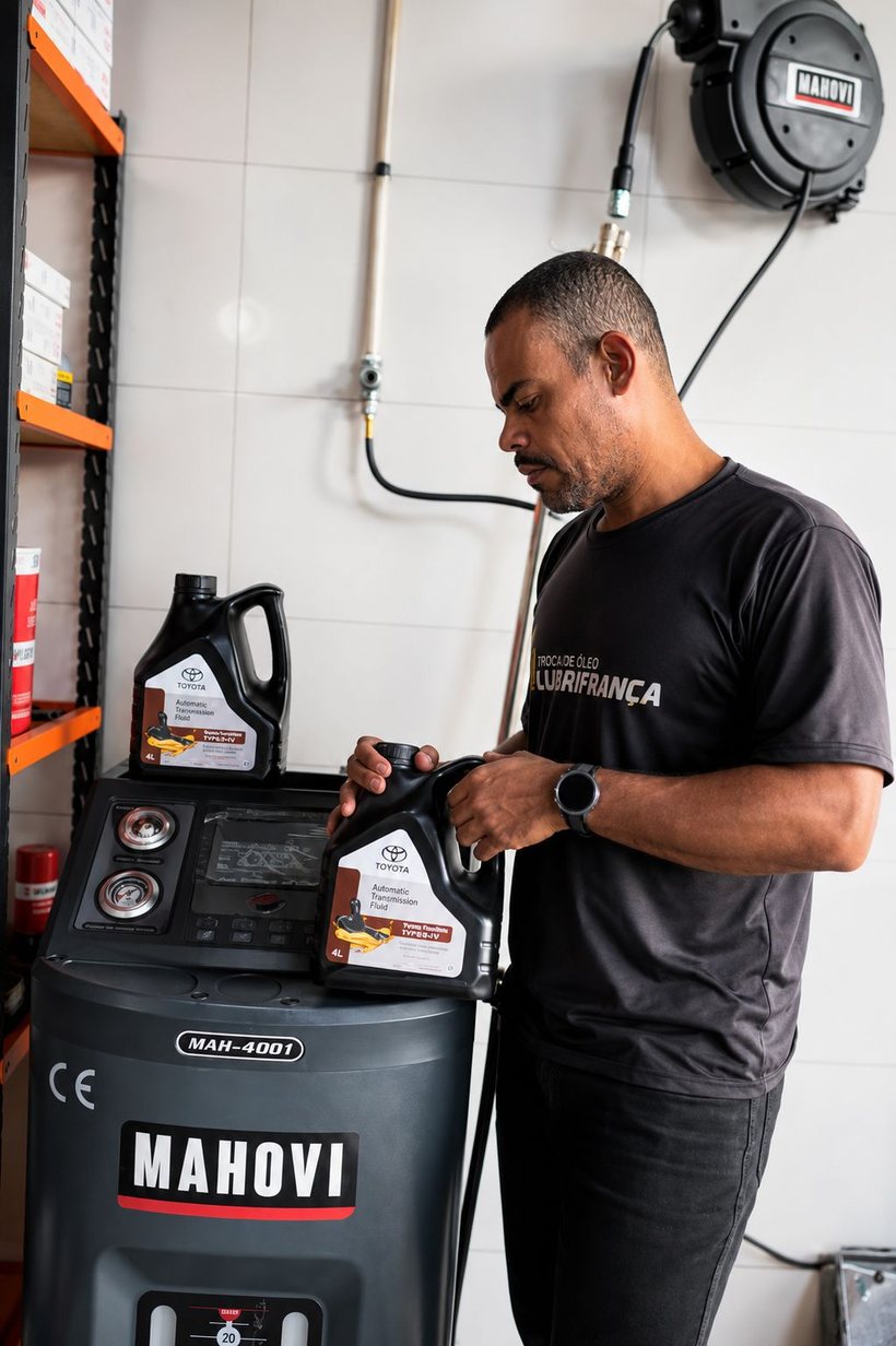 Vista em corte de um câmbio automático mostrando engrenagens e corpo de válvulas